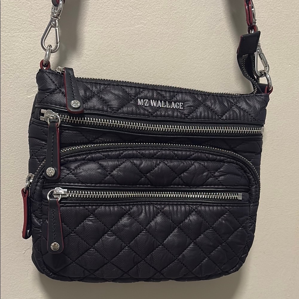 MZ Wallace Quilted Black Crossbody Bag